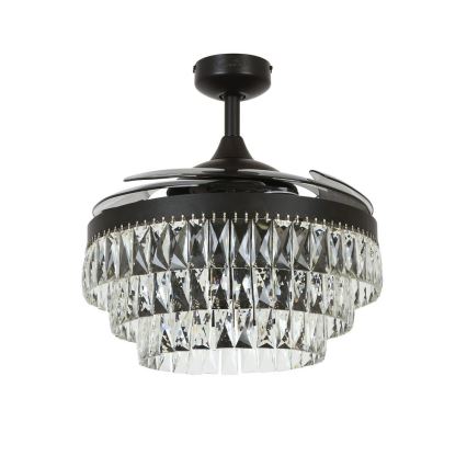 FANAWAY 212922 - LED Laeventilaator VEIL 6xE14/4,5W/230V must + kaugjuhtimispult