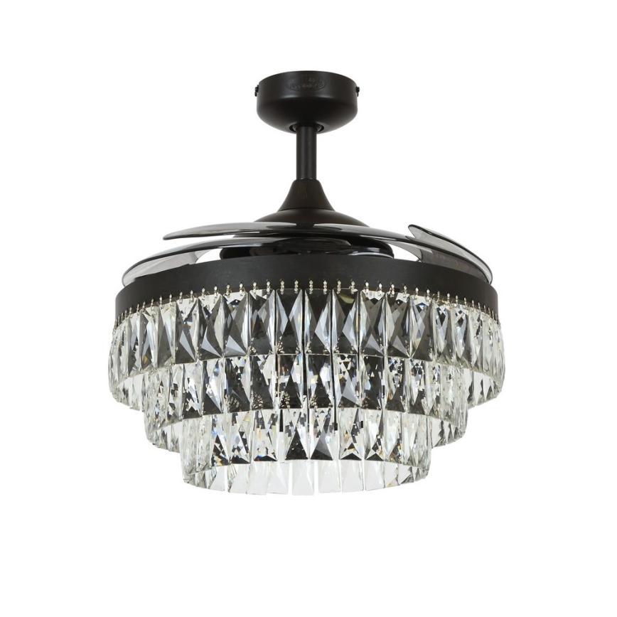 FANAWAY 212922 - LED Laeventilaator VEIL 6xE14/4,5W/230V must + kaugjuhtimispult