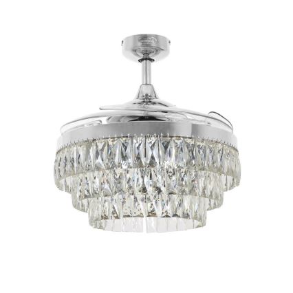 FANAWAY 212923 - LED Laeventilaator VEIL 6xE14/4,5W/230V läikiv kroom + kaugjuhtimispult