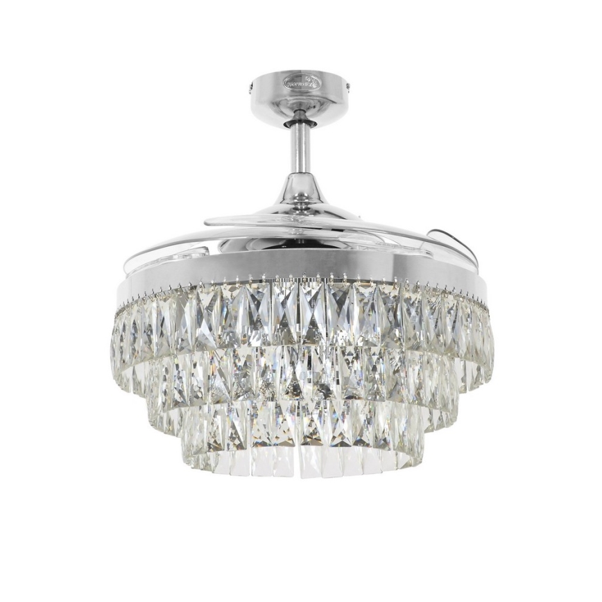 FANAWAY 212923 - LED Laeventilaator VEIL 6xE14/4,5W/230V läikiv kroom + kaugjuhtimispult