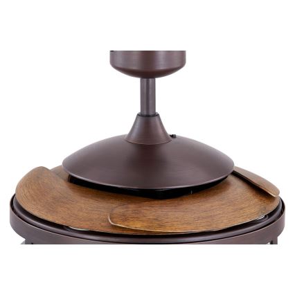 FANAWAY 212925 - LED Laeventilaator CLASSIC 3xE27/4W/230V pruun + kaugjuhtimispult