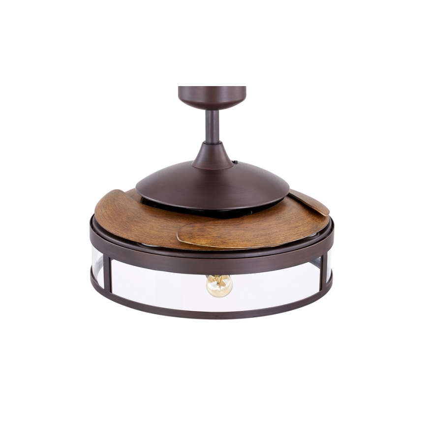 FANAWAY 212925 - LED Laeventilaator CLASSIC 3xE27/4W/230V pruun + kaugjuhtimispult