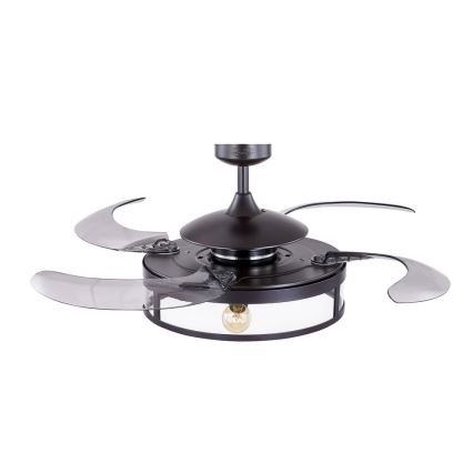 FANAWAY 212927 - LED-laeventilaator CLASSIC 3xE27/4W/230V must, läbimõõt 112 cm + kaugjuhtimispult