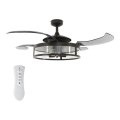 FANAWAY 212927 - LED-laeventilaator CLASSIC 3xE27/4W/230V must, läbimõõt 112 cm + kaugjuhtimispult