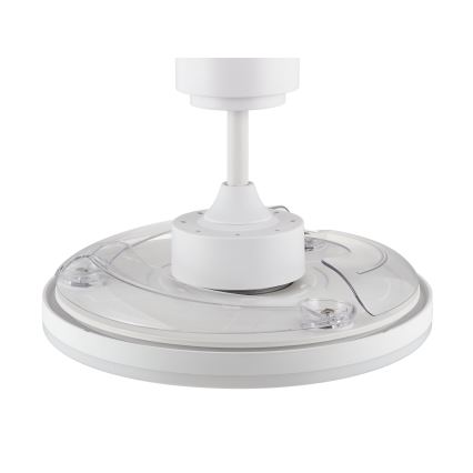FANAWAY 21612949 - LED Hämardatav laeventilaator STROLL LED/30W/230V 2700/3500/5000K d. 106 cm valge/läbipaistev + kaugjuhtimispult