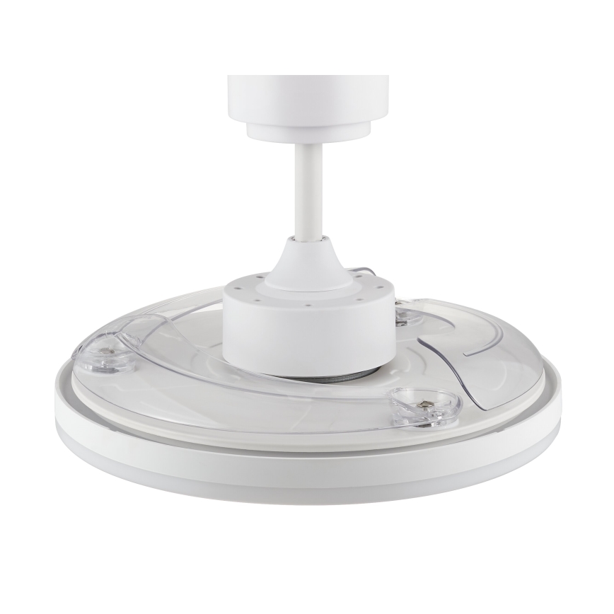 FANAWAY 21612949 - LED Hämardatav laeventilaator STROLL LED/30W/230V 2700/3500/5000K d. 106 cm valge/läbipaistev + kaugjuhtimispult