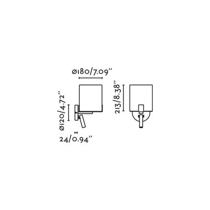 FARO 20053 - LED Seinavalgusti NILA 1xE27/15W/230V + LED/3W kreemikas/must