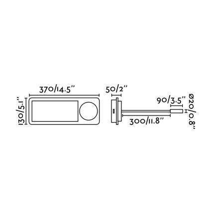 FARO 20062 - LED Seinavalgusti MOOD 2xLED/3W + LED/1,5W/230V