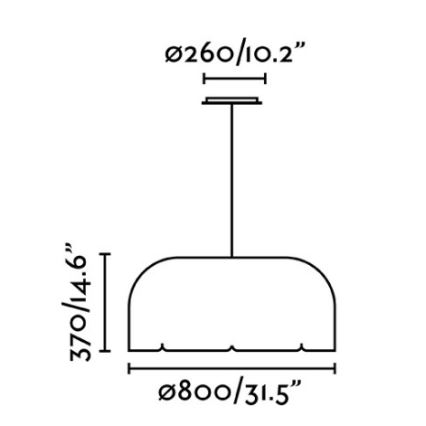 Faro 20104 - LED Lühter MUTE LED/24W/230V d. 80 cm 4000K