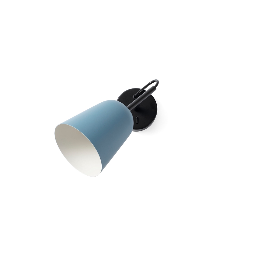 FARO 28274 - Seinavalgusti STUDIO 1xE14/8W/230V sinine/must