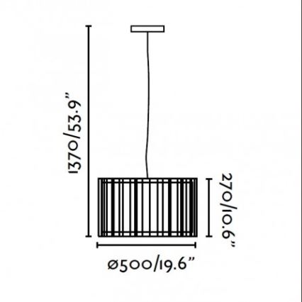 Faro 29309 - Lühter LINDA 1xE27/100W/230V