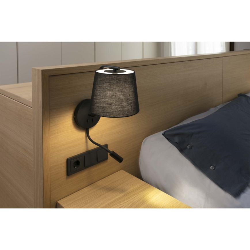 FARO 29330 - LED Seinavalgusti BERNI 1xE27/20W/230V + 1xLED/3W