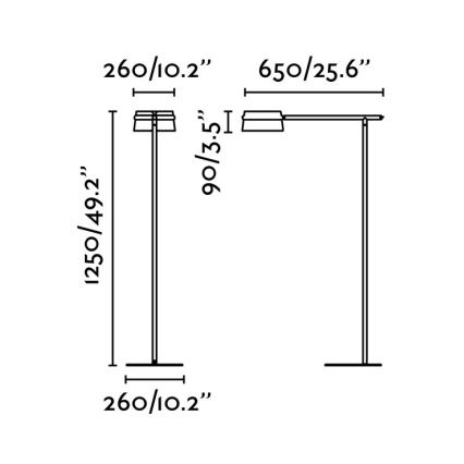 FARO 29569 - LED Hämardatav puutetundlik põrandalamp LOOP LED/6W/230V