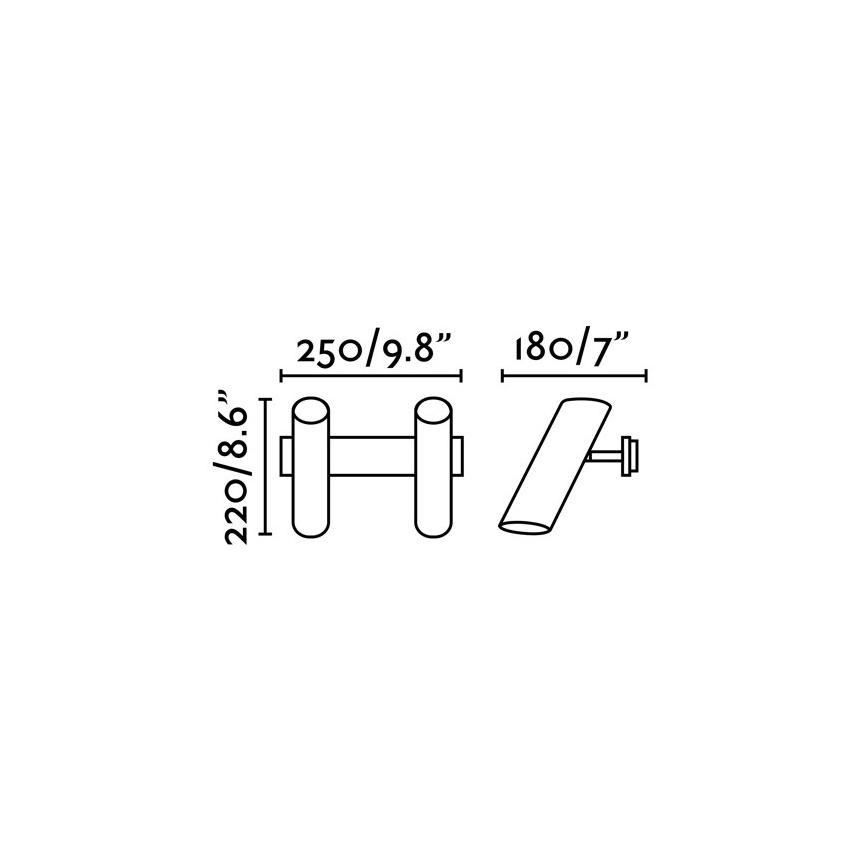 FARO 29876 - Kohtvalgusti seinale LINK 2xGU10/11W/230V must