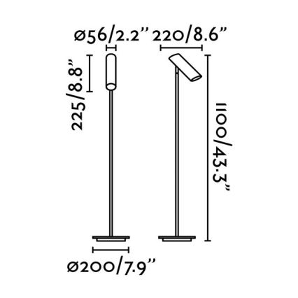 FARO 29883 - Põrandalamp LINK 1xGU10/11W/230V valge