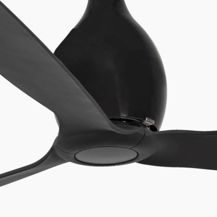 FARO 32030 - Laeventilaator MINI ETERFAN must d. 128 cm + kaugjuhtimispult