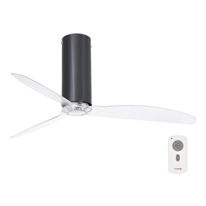 FARO 32035 - Laeventilaator TUBE FAN must/läbipaistev d. 128 cm + kaugjuhtimispult