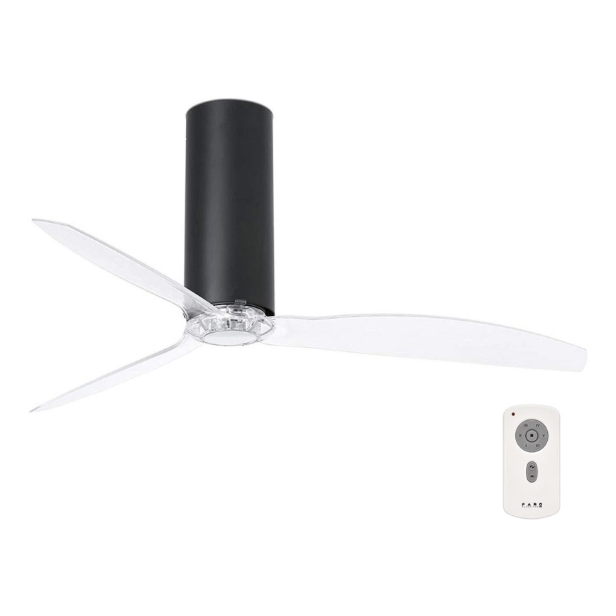 FARO 32036 - Laeventilaator TUBE FAN must/läbipaistev d. 128 cm + kaugjuhtimispult