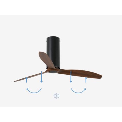 FARO 32037WP - Laeventilaator TUBE FAN Wi-Fi must/ pruun d. 128 cm + pult