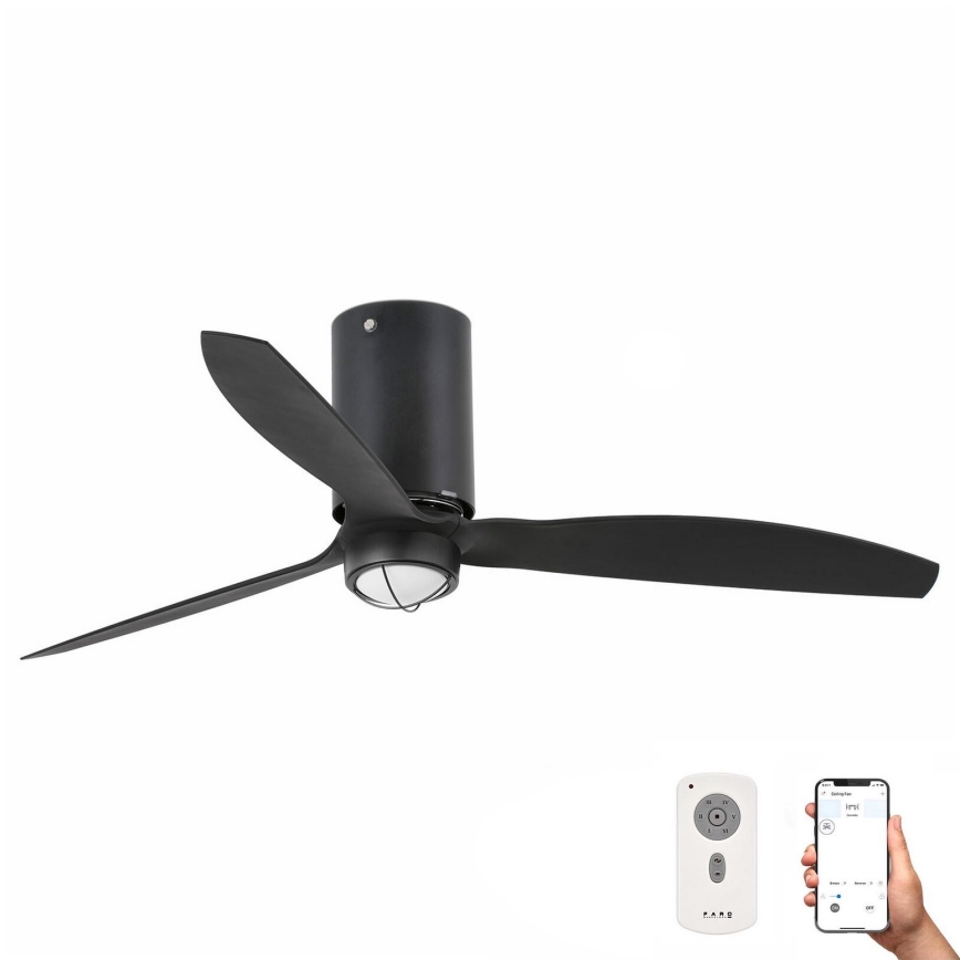 FARO 32043WP-10-LED Laeventilaator MINI TUBE FAN M 16W/230V must d. 128 cm SMART + pult