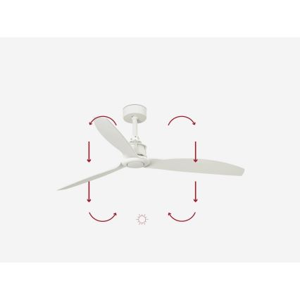 FARO 32101WP-Laeventilaator JUST FAN valge d. 128 cm SMART +pult