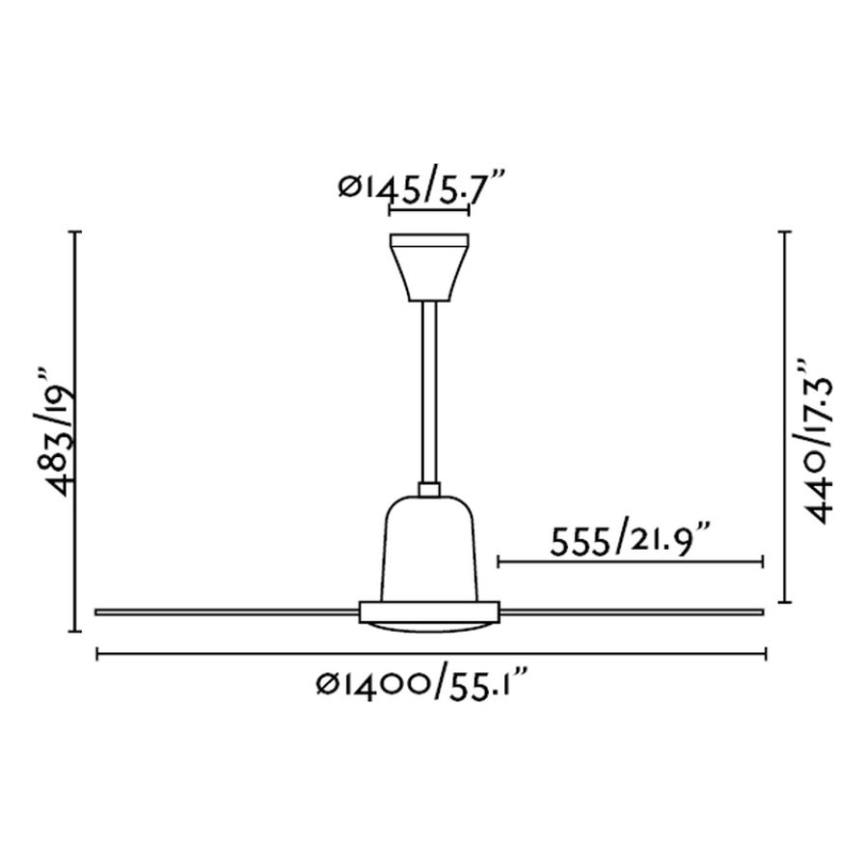 FARO 33001 - Laeventilaator INDUS d. 140 cm