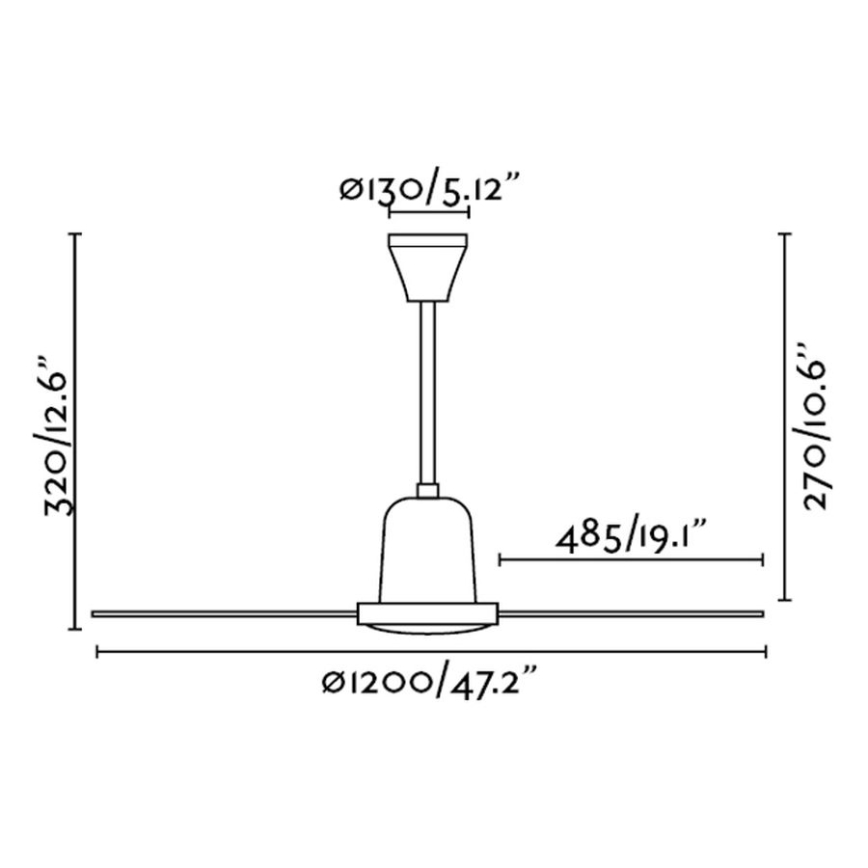 FARO 33005 - Laeventilaator ECO INDUS d. 120 cm valge