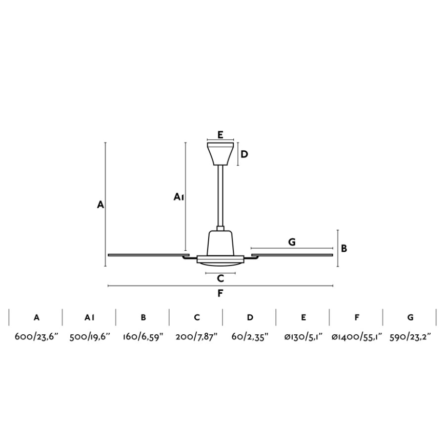 FARO 33111 - Laeventilaator MALVINAS d. 140 cm