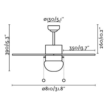 FARO 33179 - Laeventilaator PALAO 1xE14/40W/230V