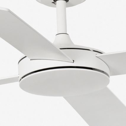 FARO 33350DC - Laeventilaator MALLORCA L valge/pruun d. 132 cm + kaugjuhtimispult