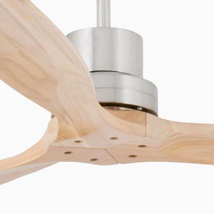 FARO 33373DC - Laeventilaator LANTAU puit/matt kroom d. 132 cm + kaugjuhtimispult