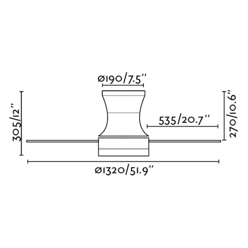 FARO 33384 - Laeventilaator TONSAY 2xE27/15W/230V
