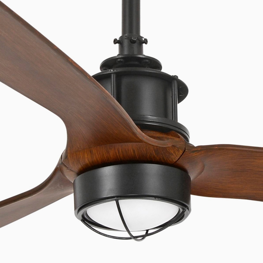 FARO 33395-10 - LED Laeventilaator JUST FAN LED/16W/230V must/pruun d. 128 cm + kaugjuhtimispult