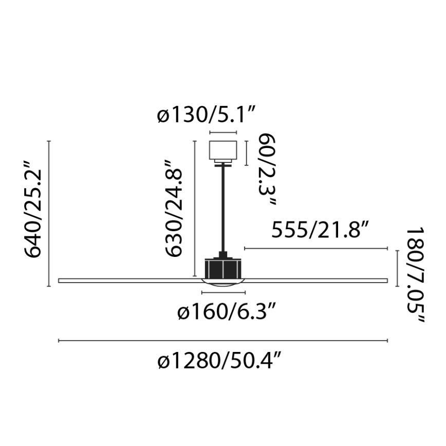 FARO 33395-10 - LED Laeventilaator JUST FAN LED/16W/230V must/pruun d. 128 cm + kaugjuhtimispult