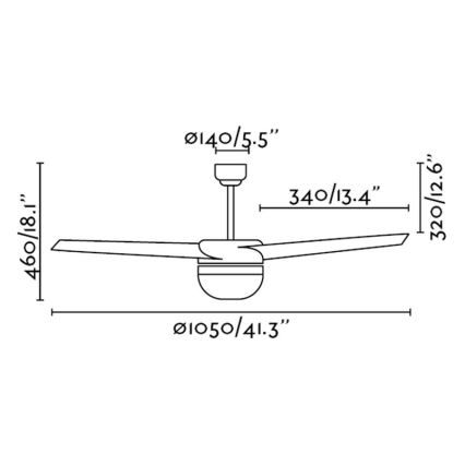 FARO 33415 - Laeventilaator EASY 2xE27/15W/230V