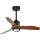 FARO 33425WT1N - hämardatav laeventilaator JUST FAN koos LED-iga/16W/230V Ø 81 cm pruun/must Wi‑Fi Tuya + kaugjuhtimispult