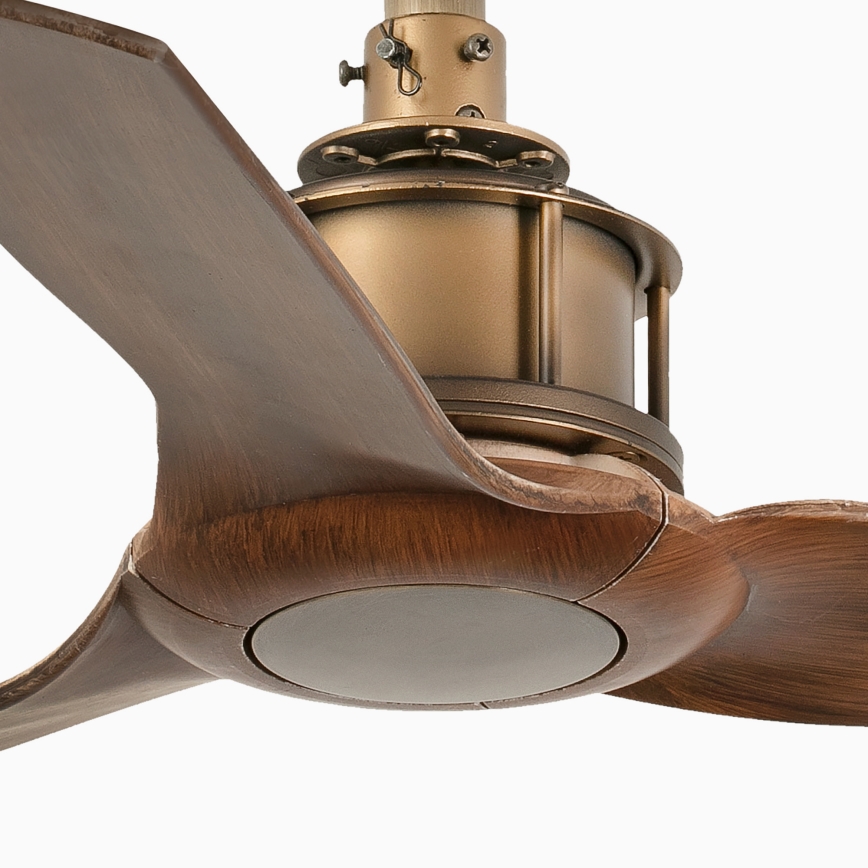 FARO 33428WT - Laeventilaator JUST FAN S Ø 81 cm pruun/messing Wi‑Fi Tuya + kaugjuhtimispult