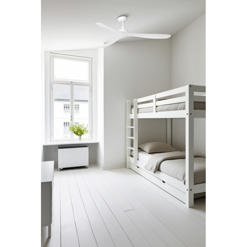 FARO 33446WT - Laeventilaator GOTLAND L valge d. 132 cm Wi-Fi Tuya + kaugjuhtimispult
