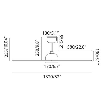 FARO 33447WT - Laeventilaator GOTLAND L pruun/must d. 132 cm Wi-Fi Tuya + kaugjuhtimispult