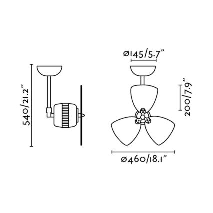 FARO 33450 - Laeventilaator VEDRA d. 46 cm