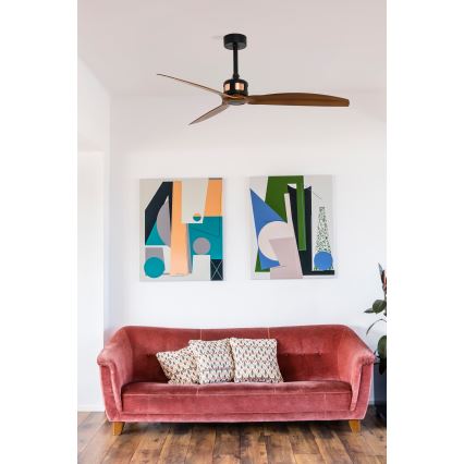 FARO 33451WT - laeventilaator COPPER FAN M, läbimõõt 128 cm, pruun/must, Wi‑Fi Tuya + kaugjuhtimispult