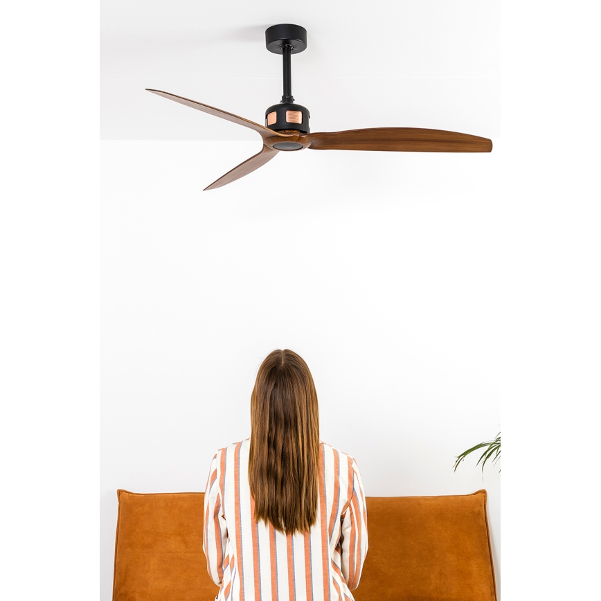 FARO 33451WT - laeventilaator COPPER FAN M, läbimõõt 128 cm, pruun/must, Wi‑Fi Tuya + kaugjuhtimispult
