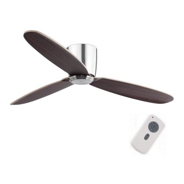 FARO 33472N - Laeventilaator NIAS matt kroom/pruun d. 132 cm + kaugjuhtimispult