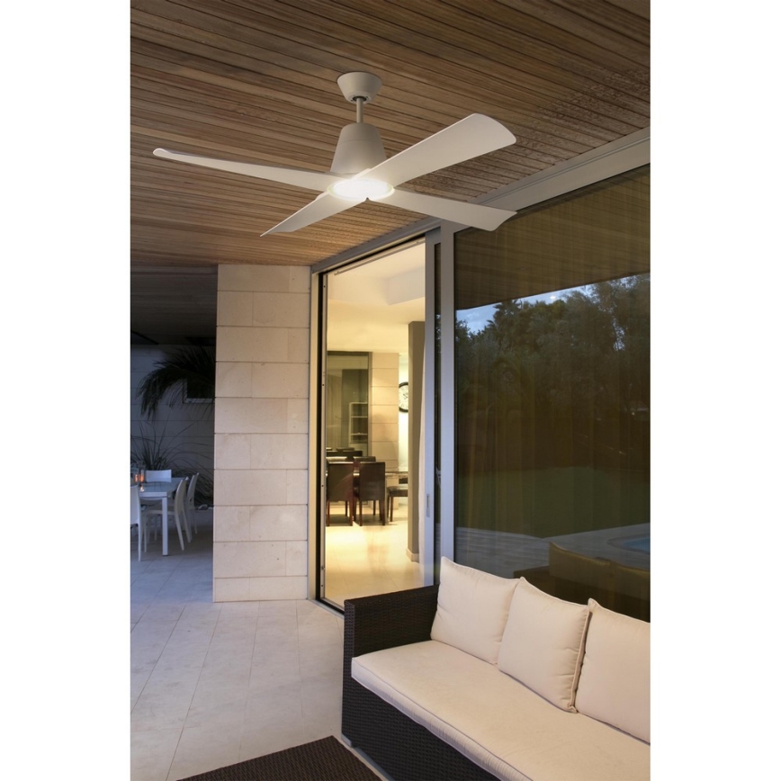 FARO 33480 - Laeventilaator TYPHOON IP44 valge d. 130 + pult