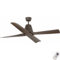 FARO 33490 - Laeventilaator TYPHOON IP44 pruun + kaugjuhtimispult
