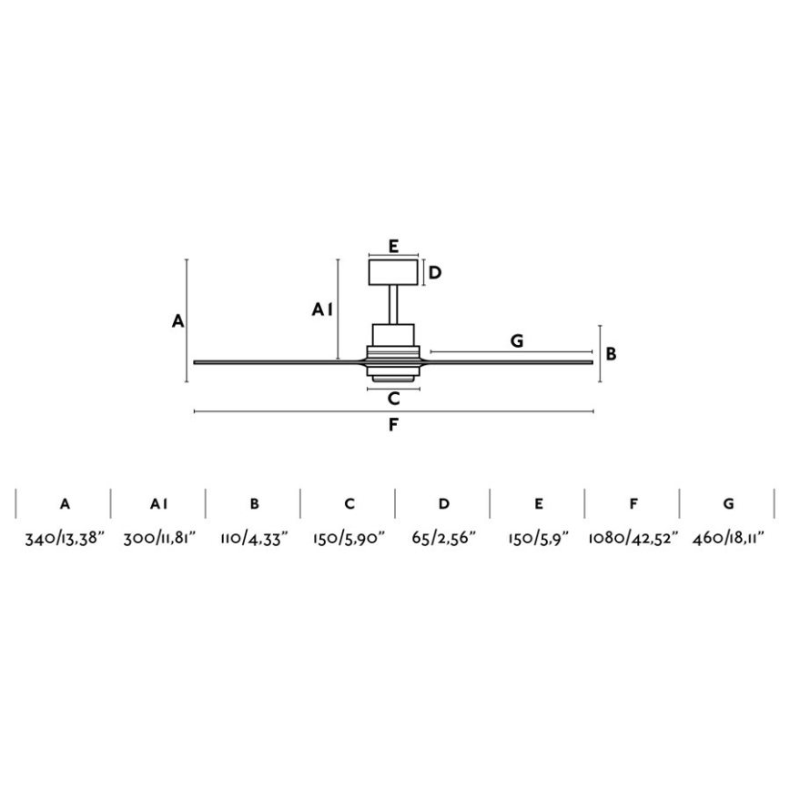FARO 33508DC - Laeventilaator MINI LANTAU matt kroom/pruun d. 108 cm + kaugjuhtimispult