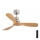 FARO 33509DC - Laeventilaator MINI LANTAU matt kroom/puit d. 107 cm + kaugjuhtimispult