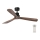 FARO 33516DC - Laeventilaator LANTAU must/pruun d. 132 cm + pult
