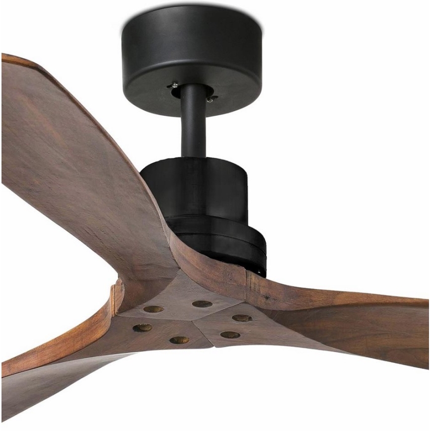 FARO 33516DC - Laeventilaator LANTAU must/pruun d. 132 cm + pult