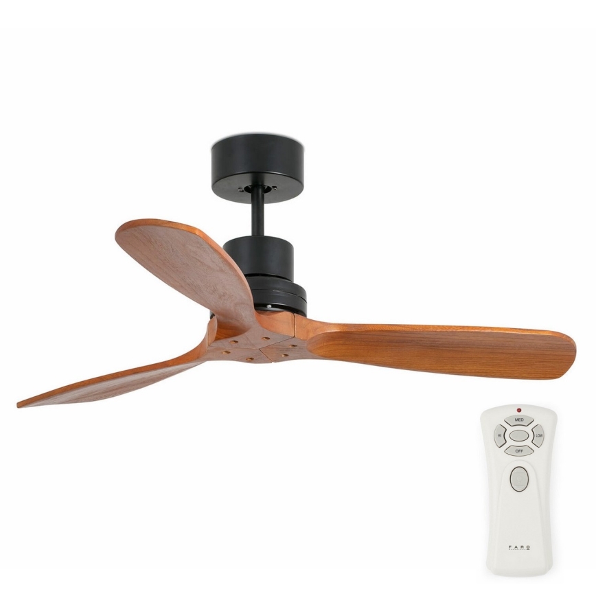 FARO 33517DC - Laevalgusti MINI LANTAU puit/must + pult
